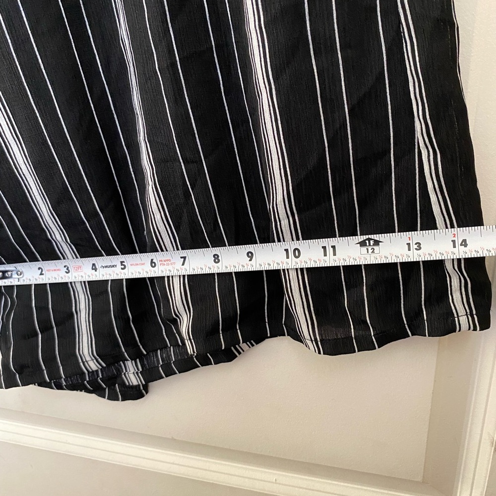 AUW Black and White Striped Long Sleeve Dress - Picture 8 of 14